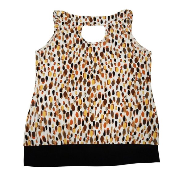 New Directions Tank Top Womens XL Brown Cowl Neck Blouse Stretch 41 in Chest - Picture 8 of 11